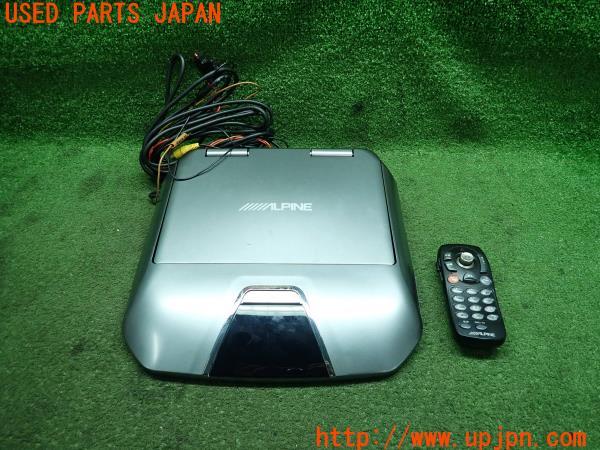 3UPJ=12030559]ポルシェ カイエン957(9PA)2008y ALPINE アルパイン フリップダウンモニター TMX-R1050S リモコン付き 中古_m0
