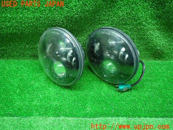 3UPJ=13560561]ジープラングラー アンリミテッド(JK38L)スポーツ Jeep APS LEDヘッドライト ブラック ランプ 7インチ Hi/Low 左右 中古_m0