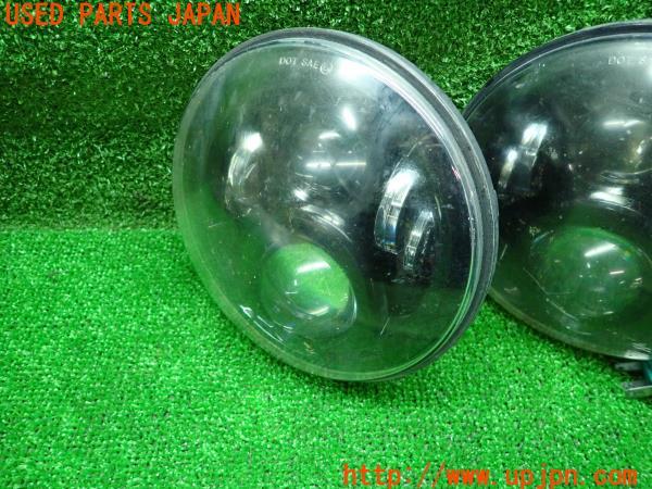 3UPJ=13560561]ジープラングラー アンリミテッド(JK38L)スポーツ Jeep APS LEDヘッドライト ブラック ランプ 7インチ Hi/Low 左右 中古_m1