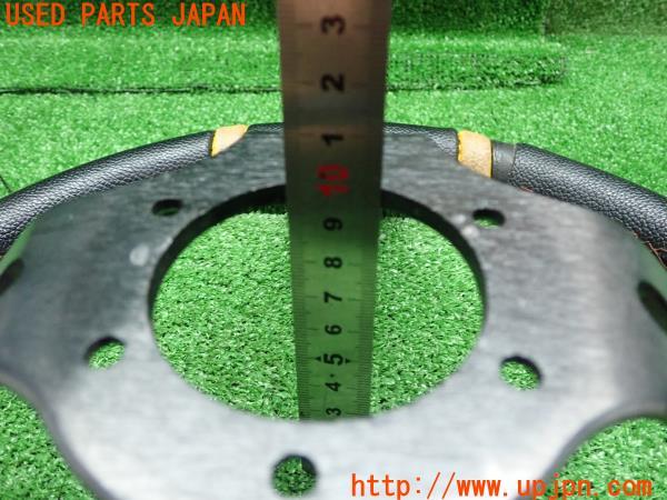 3UPJ=13710617]ランクル60系(HJ61V(改))後期 DRIFTING ステアリングホイール ディープコーン 345mm ハンドル ブラック 中古_m4