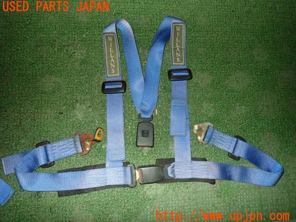 3UPJ=19940611]ジープ(J53(改))WILLANS ウィランズ SUPER SPORT 4点式シートベルト レーシングハーネス 2インチ 中古_m3