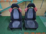 3UPJ=22160609]インプレッサ WRX STI(GC8 E型)純正 シートセット セミバケットシート 運転席 助手席 レール付き 中古_s0
