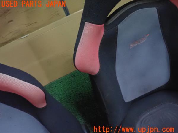 3UPJ=22160609]インプレッサ WRX STI(GC8 E型)純正 シートセット セミバケットシート 運転席 助手席 レール付き 中古_m2