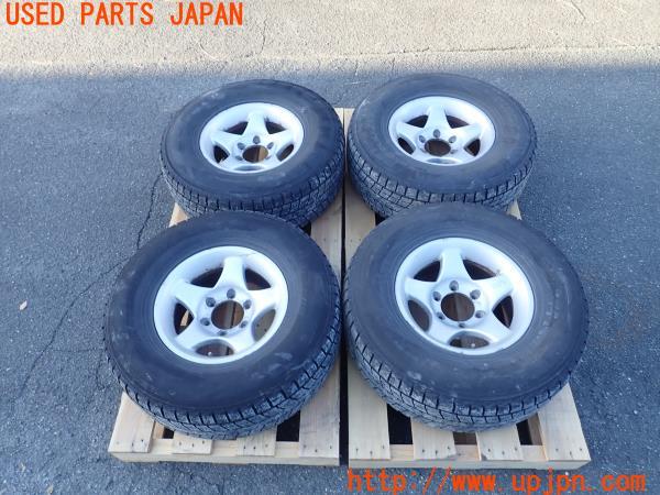 3UPJ=22760916]ランドクルーザープラド 70系(KZJ78W)後期 BRIDGESTONE ブリヂストン NR595 ホイール 15×7JJ -10 PCD139.7 6穴 4本 中古_m0