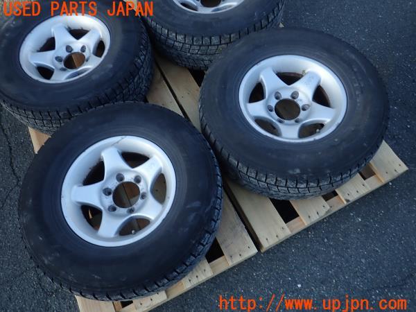3UPJ=22760916]ランドクルーザープラド 70系(KZJ78W)後期 BRIDGESTONE ブリヂストン NR595 ホイール 15×7JJ -10 PCD139.7 6穴 4本 中古_m1