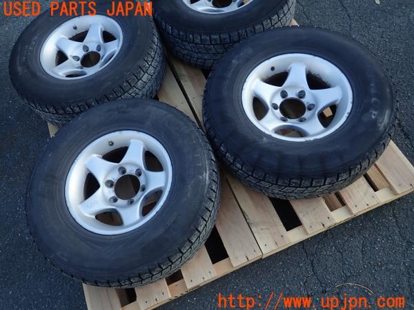 3UPJ=22760916]ランドクルーザープラド 70系(KZJ78W)後期 BRIDGESTONE ブリヂストン NR595 ホイール 15×7JJ -10 PCD139.7 6穴 4本 中古_m2