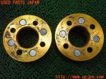 3UPJ=23430971]カローラレビン(AE111)社外 ワイドトレッドスペーサー 25mm PCD100 4穴 M12×P1.5 中古_s1