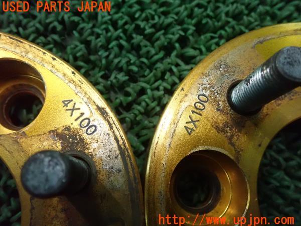 3UPJ=23430971]カローラレビン(AE111)社外 ワイドトレッドスペーサー 25mm PCD100 4穴 M12×P1.5 中古_m3