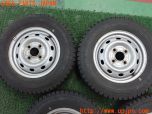 3UPJ=23830939]バモス(HM1)社外 タイヤホイールスタッドレス グッドイヤー 12×4.00Ｂ +40 PCD100 4穴 ICE NAVI アイスナビ 4本 中古_s2