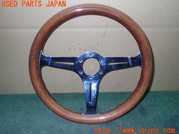 3UPJ=24340617]ランクルプラド(KZJ78W)後期 Peyton PAT.1712118 PAT.1211652 ウッドステアリング 350mm 中古_m0