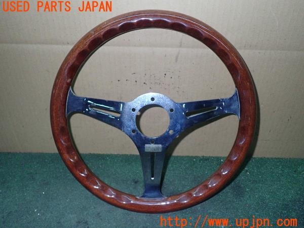 3UPJ=24340617]ランクルプラド(KZJ78W)後期 Peyton PAT.1712118 PAT.1211652 ウッドステアリング 350mm 中古_m1
