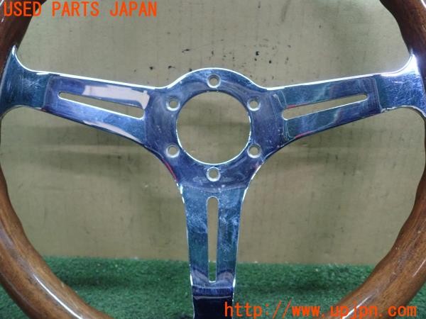 3UPJ=24340617]ランクルプラド(KZJ78W)後期 Peyton PAT.1712118 PAT.1211652 ウッドステアリング 350mm 中古_m2