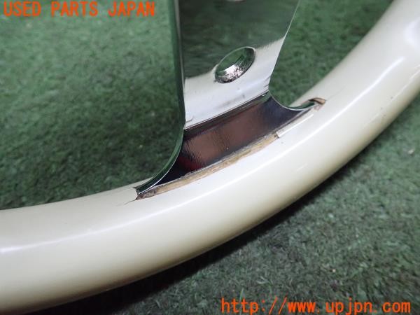 3UPJ=24500617]ランクルプラド(KZJ78W)後期 社外 ウッドステアリング 340mm BIG END ビッグエンド ホーンボタン付き 中古_m3