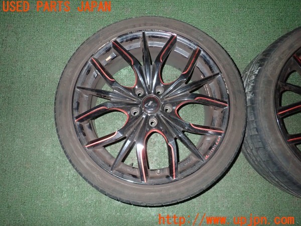 3UPJ=24620962]メガーヌ スポーツツアラー GT(KBM5M)Weds ウェッズ LEONIS LV ホイール 18×8J +42 PCD114.3 5穴 2本 中古_m1