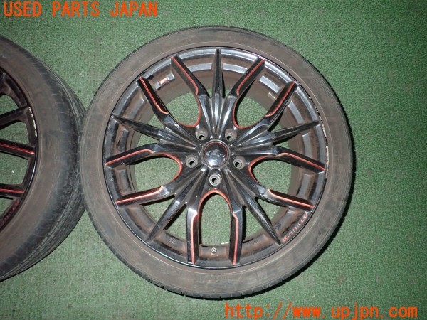 3UPJ=24620962]メガーヌ スポーツツアラー GT(KBM5M)Weds ウェッズ LEONIS LV ホイール 18×8J +42 PCD114.3 5穴 2本 中古_m2