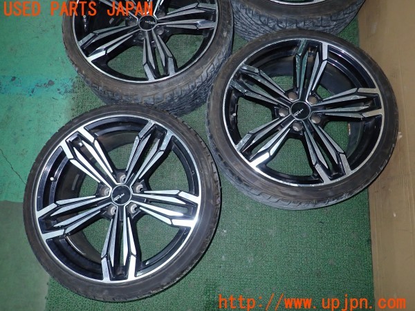 3UPJ=24780920]クラウン アスリート(AWS210)ANHELO CORAZON アネーロコラソン ホイール 19×8.5J +35 9.5J +38 PCD114.3 5穴 4本 中古_m2