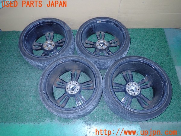 3UPJ=24780920]クラウン アスリート(AWS210)ANHELO CORAZON アネーロコラソン ホイール 19×8.5J +35 9.5J +38 PCD114.3 5穴 4本 中古_m3