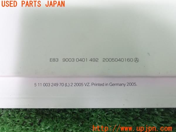 3UPJ=25080802]BMW X3(PA25 E83系)前期 取扱説明書 取説 車両マニュアル カタログ 中古_m4