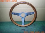 3UPJ=25290617]カプチーノ(EA11R)前期 社外 ウッドステアリング 木目 360mm 中古_s0