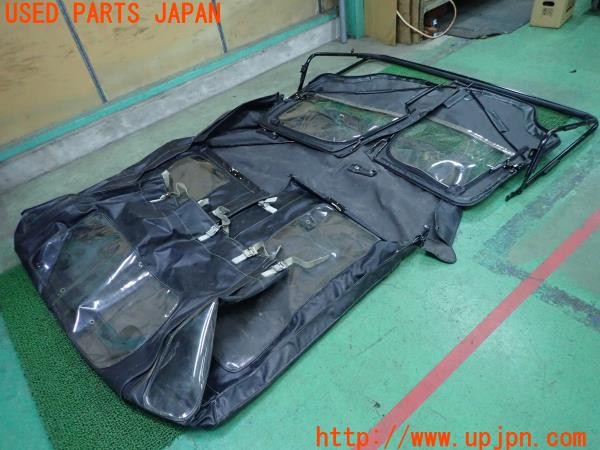3UPJ=25370031]三菱ジープ(J56)社外 ソフトトップ 骨組み・ドア付 幌 中古_m1