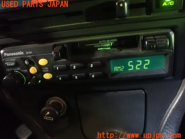 3UPJ=25390518]カプチーノ(EA11R)前期 Panasonic パナソニック カセットデッキ CQ-G100D 中古_m4