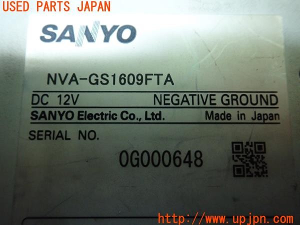 3UPJ=25450565]アウディ TTクーペ(8JBWA)SANYO 三洋 NVA-GS1609FTA メモリーナビ 中古_m3