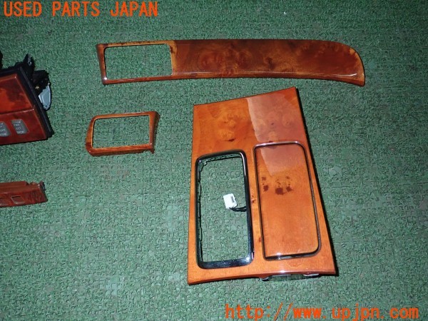 3UPJ=25820645]セルシオ(UCF31)前期 純正 木目調パネル オーディオパネル シフトパネル エアコン吹出しパネル 中古_m2