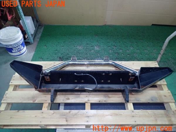 3UPJ=25870048]ジープラングラー(JK38S)社外 フロントバンパー スチール製 LEDライトバー付き 中古_m1