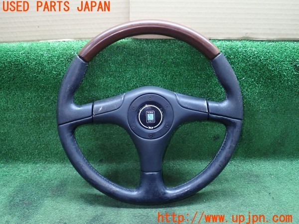 3UPJ=26110617]GTO(Z16A)前期 NARDI ナルディ Z5 マホガニーウッド ブラックレザー ステアリング 360mm 中古_m0