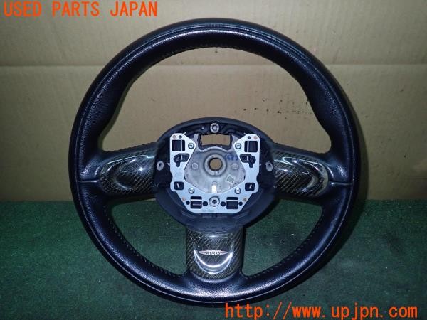 3UPJ=26230617]BMW ミニ ジョンクーパーワークス(MFJCW R56)純正 ステアリング カーボンカバー付き 中古_m0