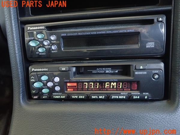 3UPJ=26890518]いすゞ ピアッツァ(JR120)Panasonic パナソニック CD/カセットプレーヤー CX-DX33D CQ-GX33D 1DIN×2  難有 中古_m4