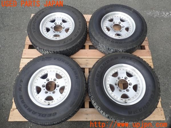 3UPJ=26950916]ハイラックスサーフ(LN130G)BRIDGESTONE ブリヂストン CV645 ホイール 15×6.5JJ +30 PCD139.7 6穴 4本 中古_m0