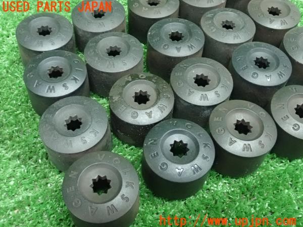 3UPJ=27190001]VW ゴルフ ｅＴＳＩ アクティブ(CDDLA CD1系)純正 ホイールボルトキャップ カバー 20個 3C0 601 173 中古_m2