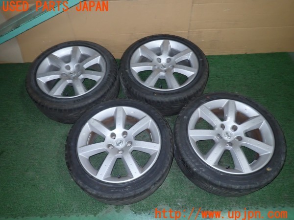 3UPJ=27680918]フェアレディZ(CZ32)前期 Z33 純正 タイヤホイール 17×7.5JJ +30 8JJ +33 PCD114.3 5穴 4本 中古_m0