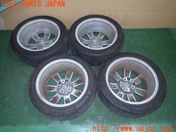 3UPJ=27680918]フェアレディZ(CZ32)前期 Z33 純正 タイヤホイール 17×7.5JJ +30 8JJ +33 PCD114.3 5穴 4本 中古_m3