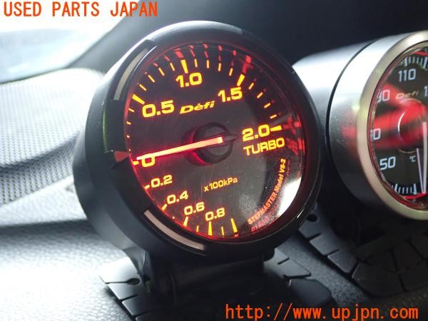 3UPJ=27960556]86(BRZ)(ZN6 A型)Defi デフィ ブースト計 ターボ計 レッド 60φ DF11505 中古_m4