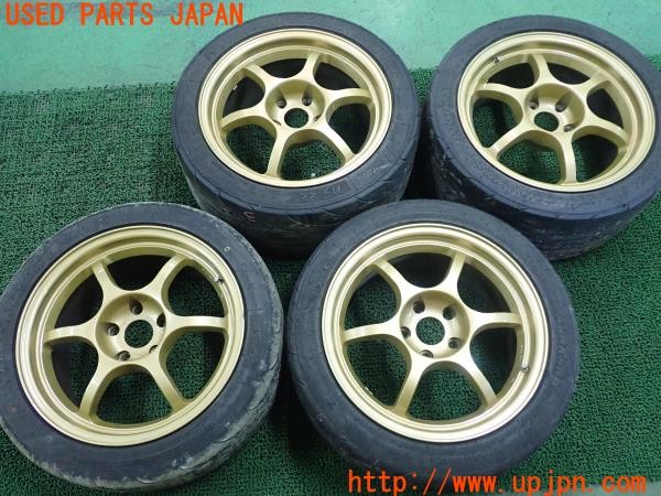 3UPJ=27980918]スカイライン 25GT-X(ER34)前期 社外 17インチホイール 17×8JJ+38 9JJ+45 PCD114.3 5穴 4本 中古_m0