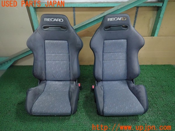 3UPJ=28020609]ランサーエボリューションII GSR(CE9A)純正 RECARO レカロ シートセット セミバケットシート 運転席 助手席 レール付き 中古_m0
