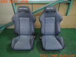 3UPJ=28020609]ランサーエボリューションII GSR(CE9A)純正 RECARO レカロ シートセット セミバケットシート 運転席 助手席 レール付き 中古_s0