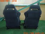 3UPJ=28020609]ランサーエボリューションII GSR(CE9A)純正 RECARO レカロ シートセット セミバケットシート 運転席 助手席 レール付き 中古_s1