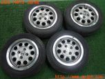 3UPJ=28950914]ビート バージョンＦ(PP1)前期 純正オプション ホイール 13×4.5J +35 14×5J +45 PCD100 4穴 4本 中古_s0