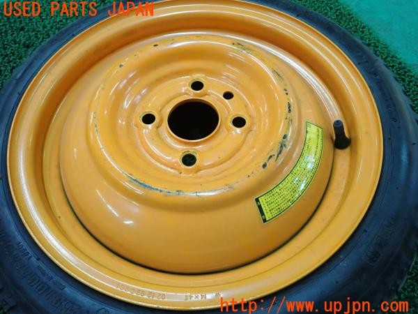 3UPJ=28950964]ビート バージョンＦ(PP1)前期 スペアタイヤ 14X4T PCD100 4穴 テンパータイヤ 中古_m1