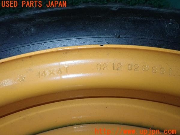 3UPJ=28950964]ビート バージョンＦ(PP1)前期 スペアタイヤ 14X4T PCD100 4穴 テンパータイヤ 中古_m3