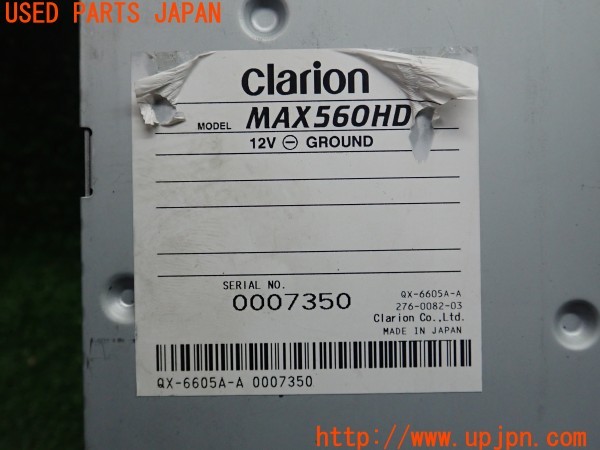 3UPJ=29010504]アルファロメオ 147 GTA(937AXL)Clarion クラリオン MAX560HD HDDナビ 2006年度版 中古_m3