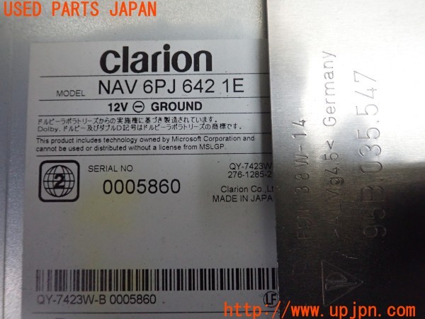 3UPJ=29170506]ポルシェ マカン ターボ(95BCTL 95B型)純正 Clarion クラリオン NAV 6PJ 642 1E SDナビ 2014年度版 中古_m3