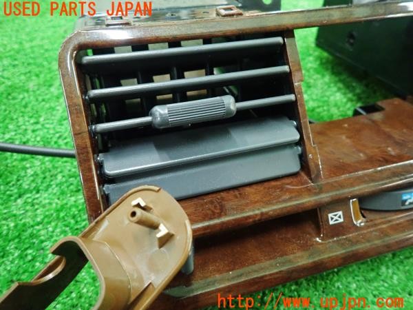 3UPJ=29230645]パジェロ(V45W)純正 木目調 インテリアパネル メーター エアコン吹き出し口 センターパネル スイッチ 時計 中古_m4