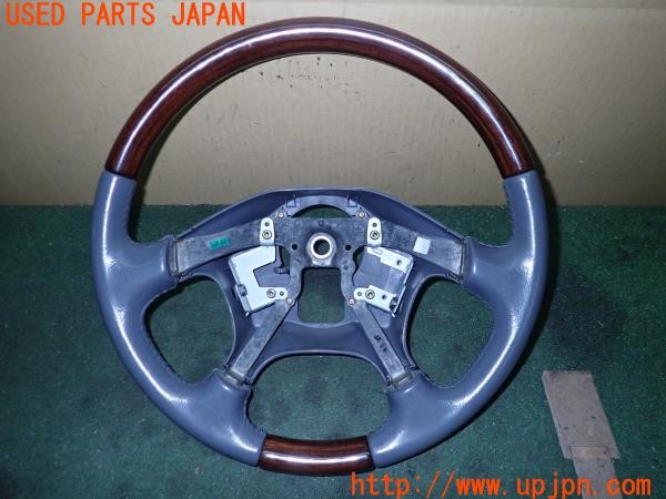 3UPJ=30010617]デリカスペースギア(PD6W)後期 純正 ウッド ステアリング 木目 中古_m0