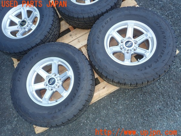 3UPJ=30060917]ランクルプラド(KDJ95W)後期 Weds ウェッズ KEELER キーラー タイヤホイール 16×7J +5 PCD139.7 6穴 サマータイヤ 4本 中古_m1