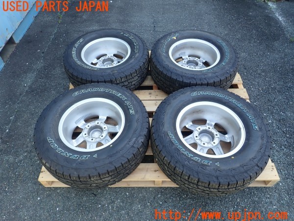 3UPJ=30060917]ランクルプラド(KDJ95W)後期 Weds ウェッズ KEELER キーラー タイヤホイール 16×7J +5 PCD139.7 6穴 サマータイヤ 4本 中古_m3