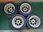 3UPJ=30500916]シビック フェリオ(EK3)社外 ホイール 15×8J +28? PCD100・114.3 4穴 4本 中古_s4